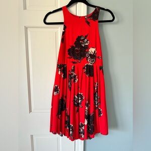Floral Red Skirt